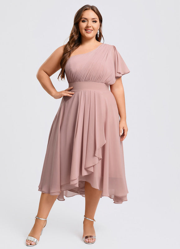 Robe Demoiselle D'Honneur Chiffon Rose - gallery 9