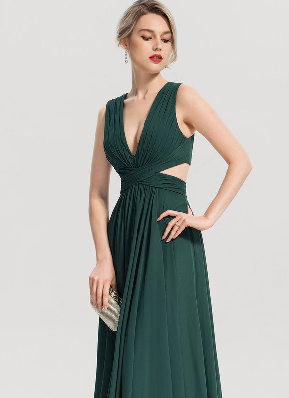 Robe Demoiselle D'Honneur Élégante Bordeaux - gallery 1