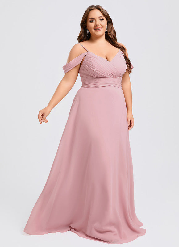 Robe Demoiselle D'Honneur Fluide Beige - gallery 8