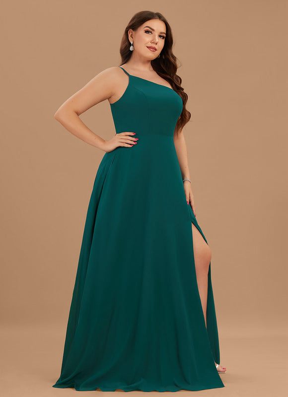 Robe Demoiselle D'Honneur Asymétrique Bordeaux - gallery 8