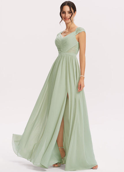 Robe Demoiselle D'Honneur Fluide Rose Pâle