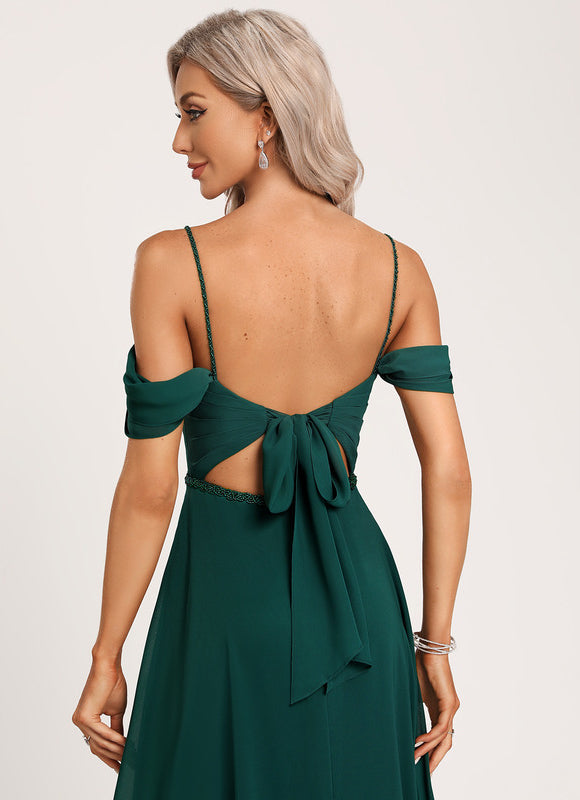 Robe Demoiselle D'Honneur Émeraude Élancée - gallery 3