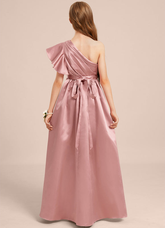 Robe Demoiselle D'Honneur Satin Lilas Chic - gallery 5