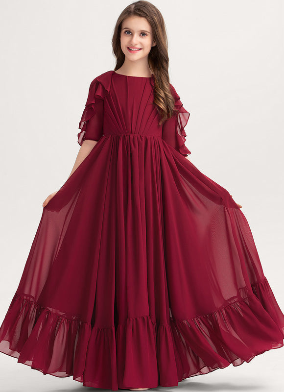 Robe Demoiselle D'Honneur Volante Prune