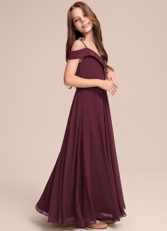 Robe Demoiselle D'Honneur Flottante Cerise - gallery 3