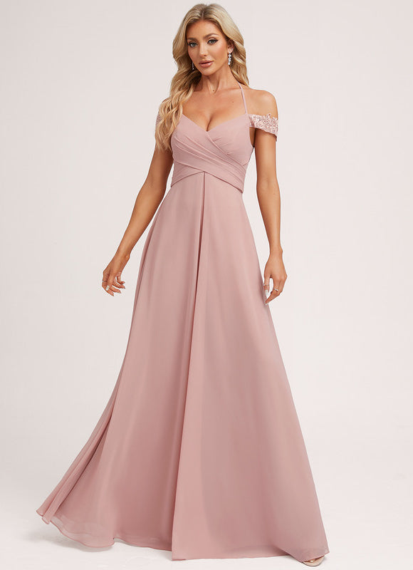 Robe Demoiselle D'Honneur Élégante Douce - gallery 1