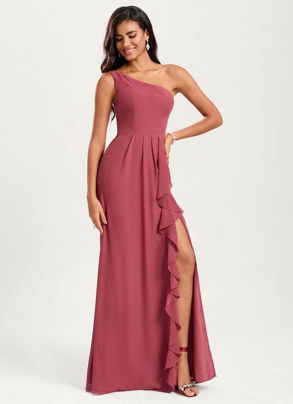 Robe Sirene Demoiselle D'Honneur Rose Pale - gallery 2
