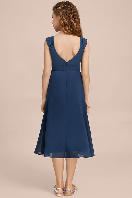 Robe Demoiselle D'Honneur Marine Élégante - gallery 7