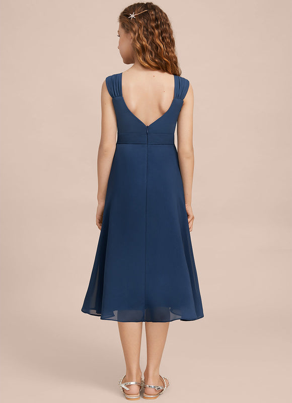 Robe Demoiselle D'Honneur Marine Élégante - gallery 7