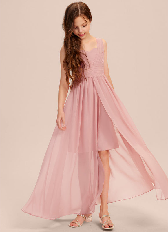 Robe Demoiselle D'Honneur Rose Poudré Élégant - gallery 6