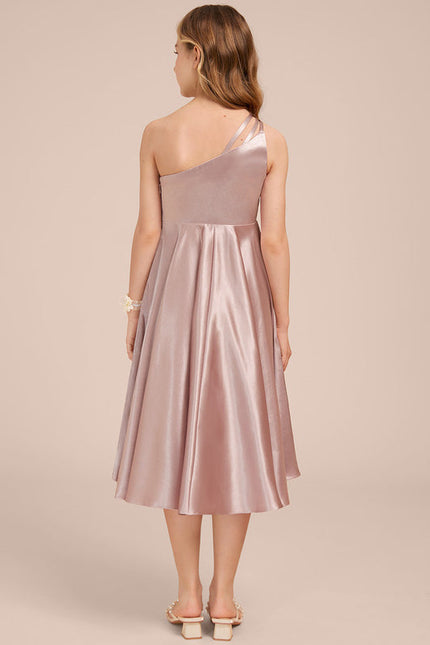 Robe Demoiselle D'Honneur Satin Rose Clair - gallery 3