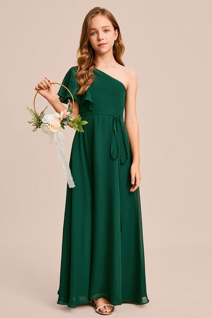 Robe Demoiselle D'Honneur Vert Poudré Élégant - gallery 2