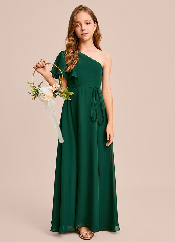 Robe Demoiselle D'Honneur Vert Poudré Élégant - gallery 2