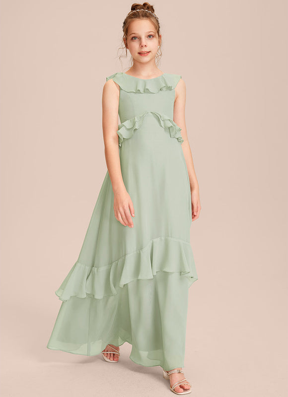 Robe Demoiselle D'Honneur Volante Prune - gallery 4