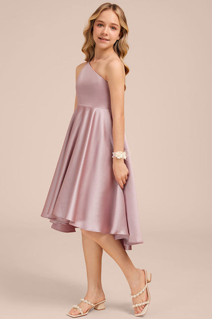 Robe Demoiselle D'Honneur Satin Lilas Chic - gallery 5