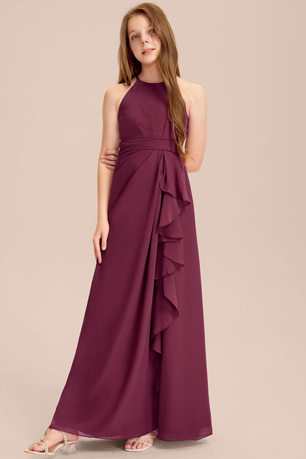 Robe Demoiselle D'Honneur Flottante Prune - gallery 4