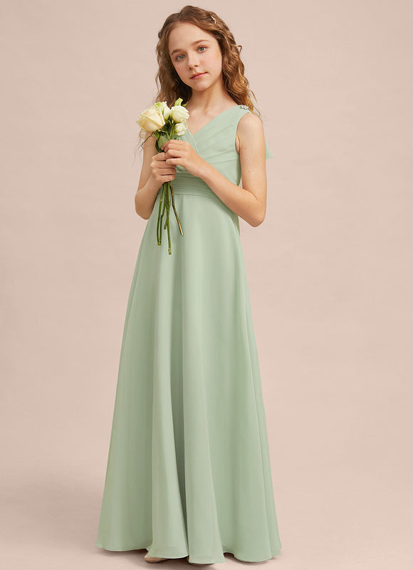 Robe Demoiselle D'Honneur Verte Éthérée - gallery 5