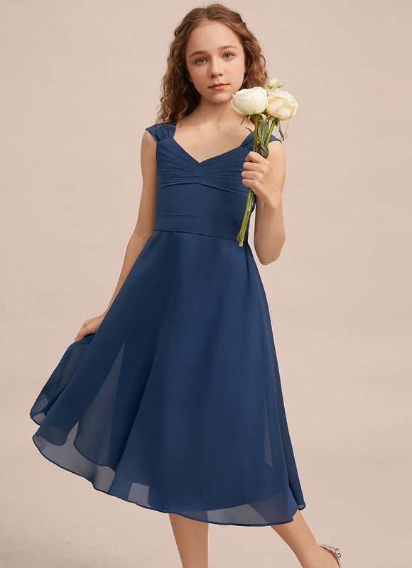 Robe Demoiselle D'Honneur Marine Élégante