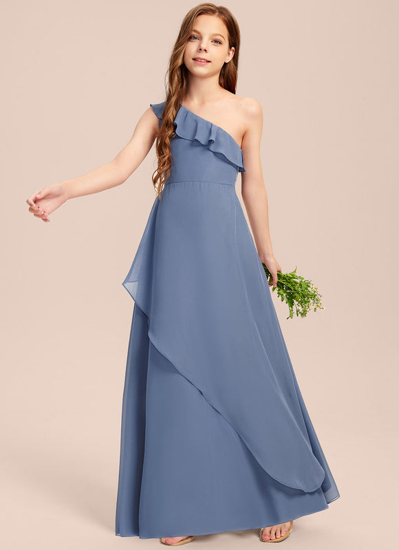 Robe Demoiselle D'Honneur Vert Poudré Élégant