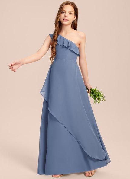 Robe Demoiselle D'Honneur Vert Poudré Élégant