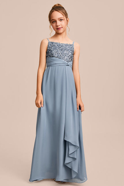 Robe Demoiselle D'Honneur Pailletée Céleste - gallery 3