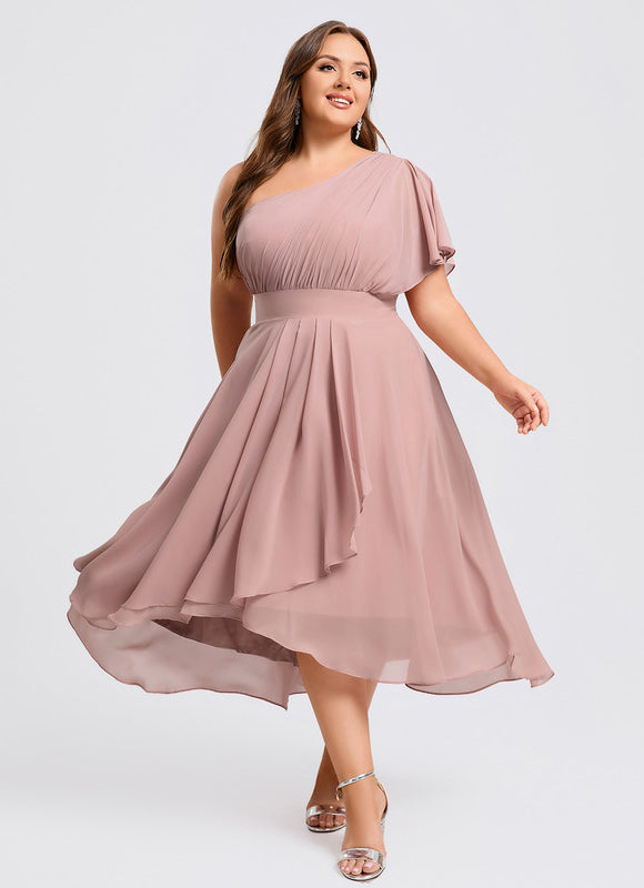 Robe Demoiselle D'Honneur Chiffon Rose - gallery 6