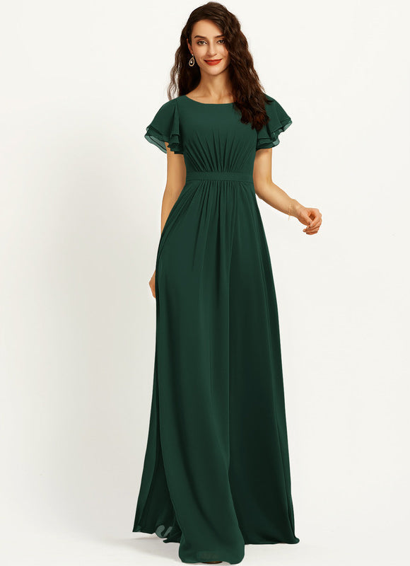 Robe Demoiselle D'Honneur Émeraude Fluide - gallery 5