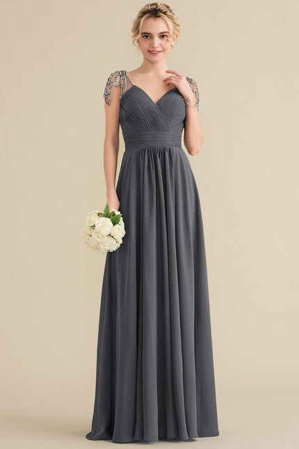 Robe Demoiselle D'Honneur Élégance Graphique - gallery 1