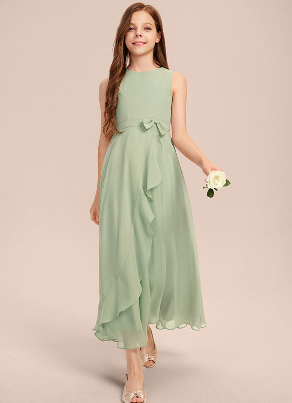 Robe Demoiselle D'Honneur Vert Douceur Flottante - gallery 6