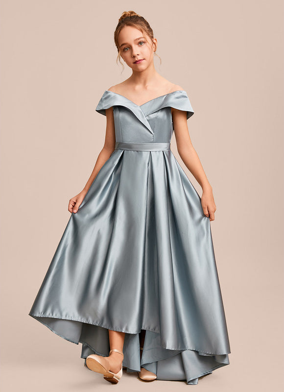 Robe Demoiselle D'Honneur Satinée Céleste - gallery 1