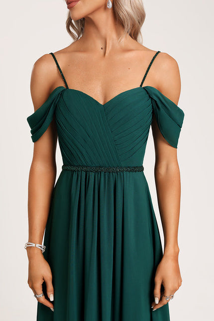 Robe Demoiselle D'Honneur Émeraude Élancée - gallery 4