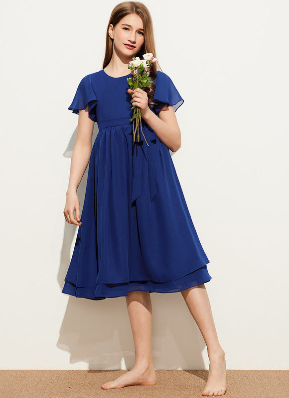 Robe Demoiselle D'Honneur Bleu Flottant - gallery 1
