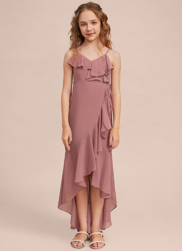 Robe Demoiselle D'Honneur Flottante Rosée - gallery 5