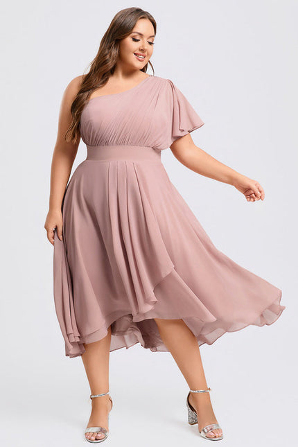 Robe Demoiselle D'Honneur Chiffon Rose - gallery 8