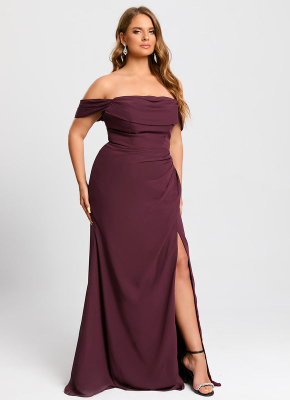 Robe Demoiselle D'Honneur Bordeaux Chic - gallery 8