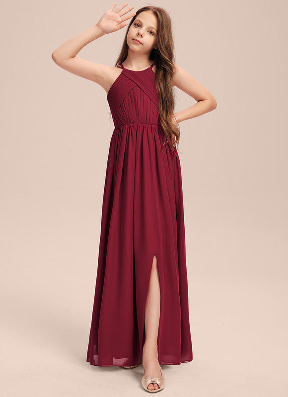 Robe Demoiselle D'Honneur Rouge Élégant Longueur - gallery 3