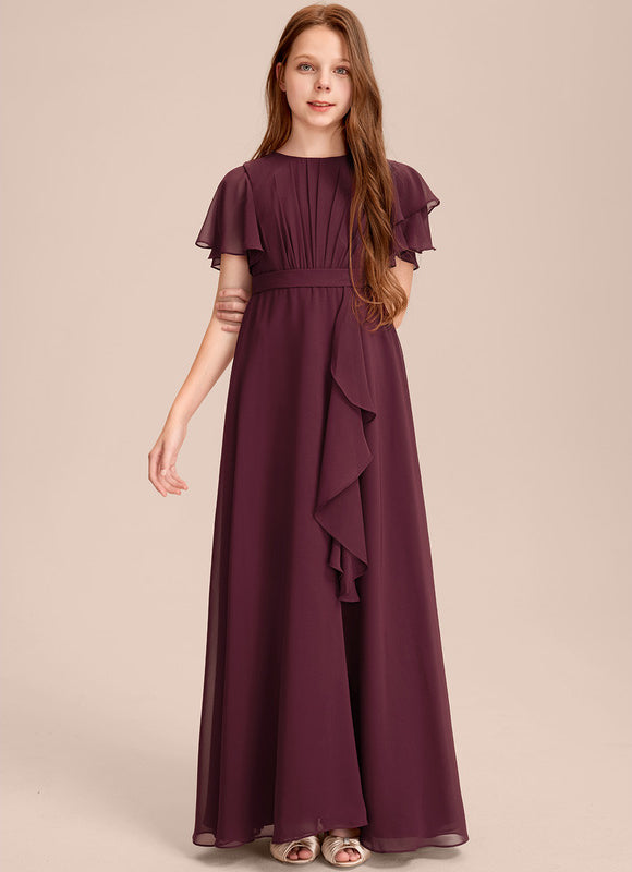 Robe Demoiselle D'Honneur Volante Prune
