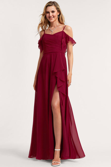 Robe Demoiselle D'Honneur Fluide Ciel