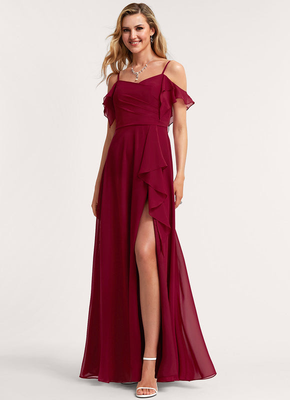 Robe Demoiselle D'Honneur Fluide Ciel