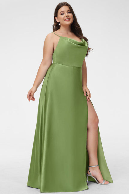 Robe Demoiselle D'Honneur Satin Rose Drapée - gallery 7