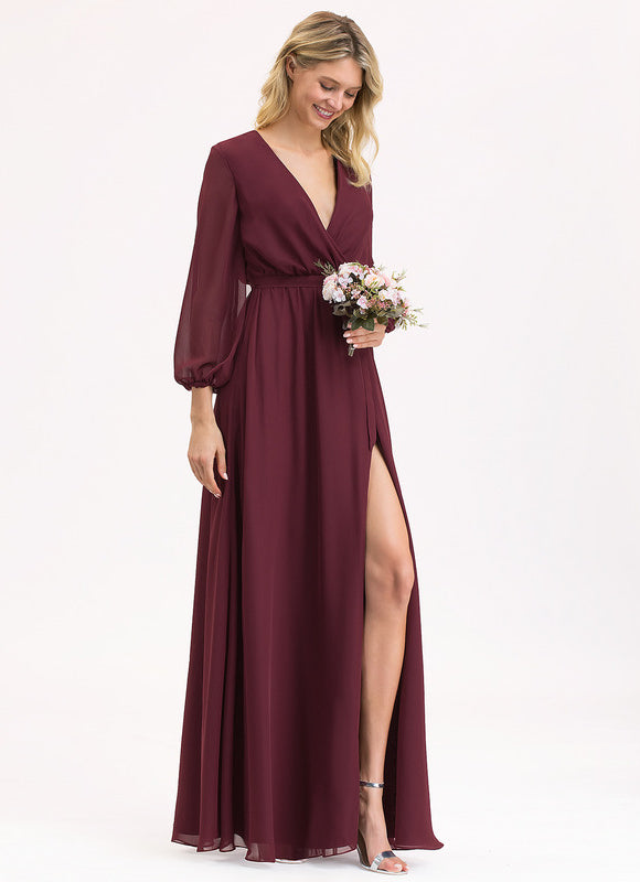 Robe Demoiselle D'Honneur Éclat Bordeaux - gallery 3