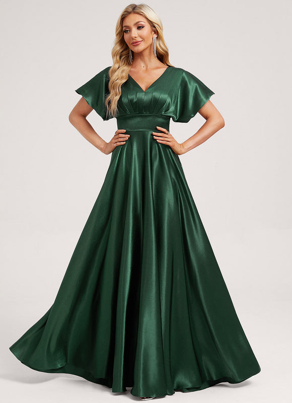 Robe Longue Satin Demoiselle D'Honneur - gallery 2