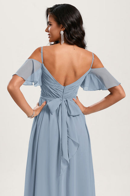 Robe Demoiselle D'Honneur Fluide Ciel - gallery 3