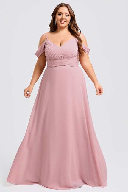 Robe Demoiselle D'Honneur Fluide Beige - gallery 9