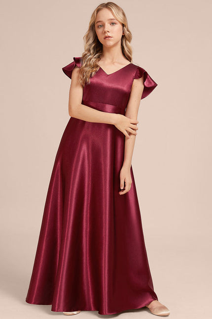 Robe Demoiselle D'Honneur Satin Émeraude Chic - gallery 3