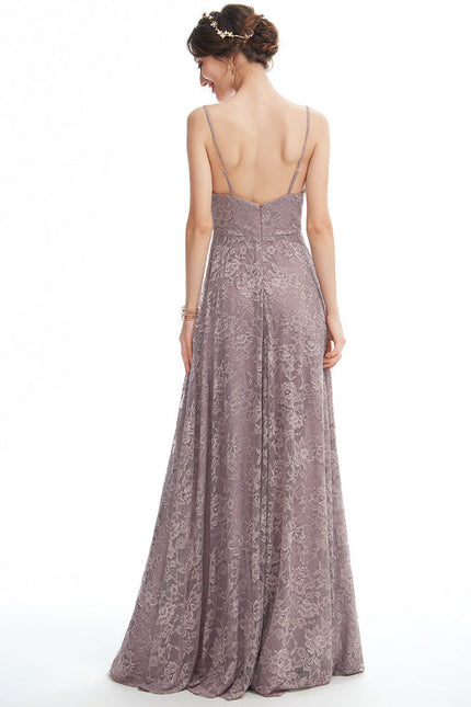 Robe Demoiselle D'Honneur Satinée Lavande - gallery 2