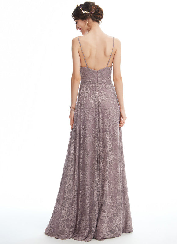 Robe Demoiselle D'Honneur Satinée Lavande - gallery 2