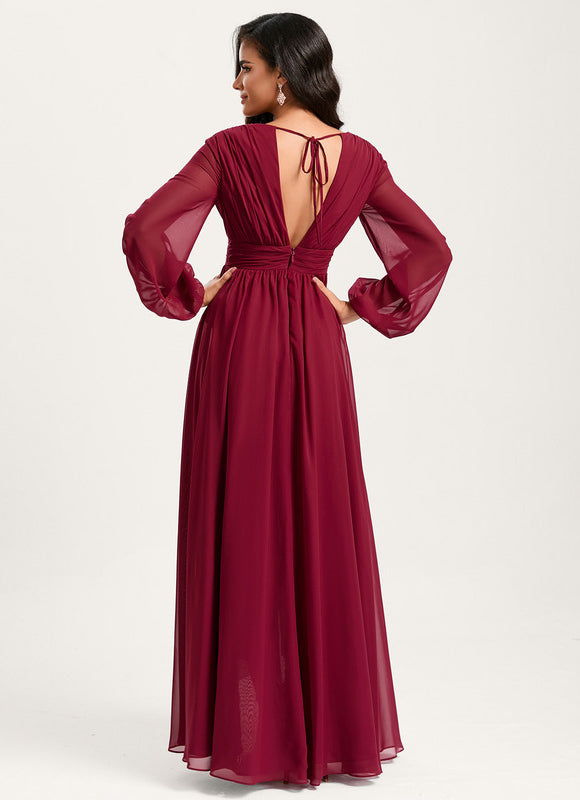 Robe Demoiselle D'Honneur Asymétrique Fluide - gallery 2