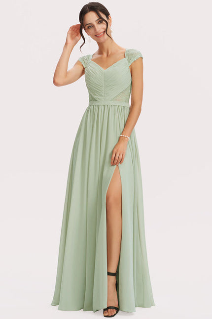 Robe Demoiselle D'Honneur Fluide Rose Pâle - gallery 1