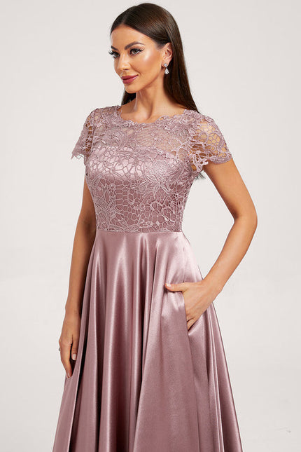 Robe Demoiselle D'Honneur Dentelle Rose - gallery 4